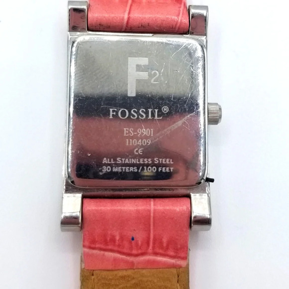 Fossil F2 Genuine Leather Pearl Face Watch - Picture 3 of 5